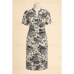 Tuniekjurk Zwart-Wit Flora – Ann Gissy | Tijdloze print in 3 comfortabele maten