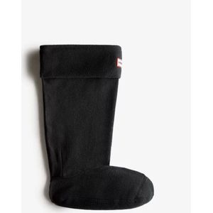 Hunter recycled fleece tall boot sock BLACK Unisex Regenlaarzen - Maat XL