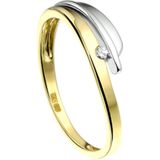 The Jewelry Collection Ring Diamant 0.030ct H Si - Bicolor Goud