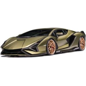 Lamborghini Sián FKP 37 (Groen) (20 cm) 1/24 Bburago  - Model auto - Schaalmodel - Modelauto - Miniatuur autos