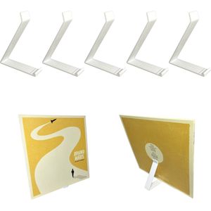 LP Standaard - 5 Stuks - Wit - Platenhouder - Vinyl rek - LP Display