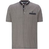 JORIN - JORIN - T-shirt - Bruin - Serafino Halslijn, Jacquardpatroon, Mercerisatie