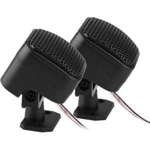 Super Power-luidspreker auto - kleine vierkante luidspreker van kunststof - 2 stuks - audioluidspreker voor de meeste auto's .