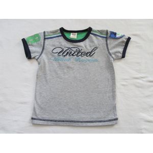 Dirkje - Jongens - T-shirt korte mouw - Grijst - Groen - United kingdom - 110 - 5 jaar