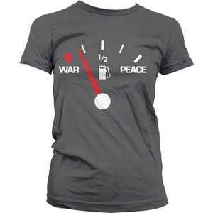 Hybris War & Peace Gauge Girly Tee Damen T-Shirt Dark-Grey-S