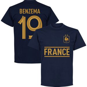 Frankrijk Benzema 19 Team T-Shirt - Navy - 4XL