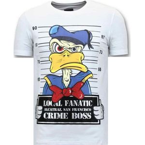 Heren T-shirt Exclusief - Alcatraz Prisoner - Wit