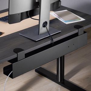 Verstelbaar, kantoor-bureau-kabelkanaal XXL, klemmontage