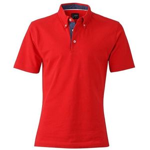 James and Nicholson Herenpolo (Rood/Donker Denim)