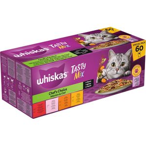 Whiskas - Adult 1+ - Tasty Mix Keuze Chef in Saus - 60x85g