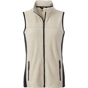 James and Nicholson Dames/dames Workwear Fleece Bodywarmer (Steen/Zwart)