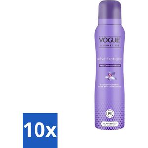 Vogue Reve Exotique Parfum Deodorant 150 ml - Bulkverpakking - 10 stuks