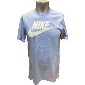 NIKE T-SHIRT LICHTBLAUW/WIT - MAAT XL