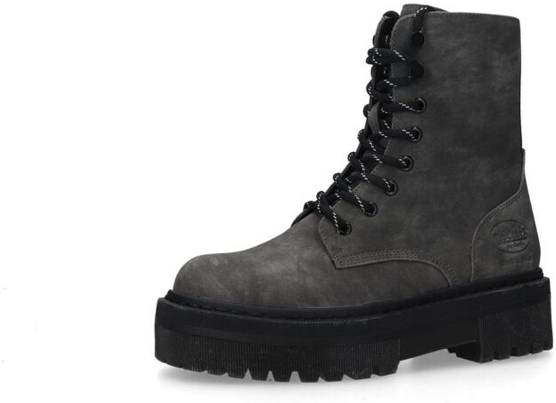 Dockers - Veterlaarsjes - Antraciet - Gevoerd - Blokhak