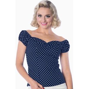 Dancing Days - I CARRIED A WATERMELON Off shoulder top - XS - Blauw
