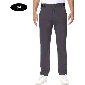 Nivard Golfbroek Heren - Golfkleding - Golfen - Golf Accessoires - Nette Pantalon - Donkergrijs XS - Maat 44