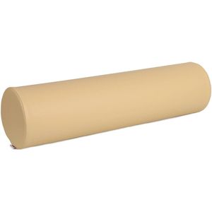Aveno Life® Massagetafel Knierol Rond – Beige – 65 cm x 15 cm – Rolkussen – Kniekussen – Bolster - Handige ritssluiting – Comfortabel - Hygiënisch