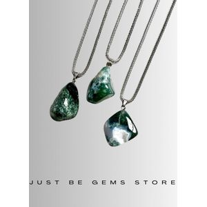 Gemstone ketting Mosagaat groen