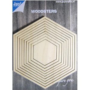 Joy! Crafts Woodsters - Deco-schudkaart hexagon 811520/0012 9st 116x102/42x37mm