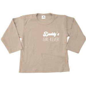 Shirt kind-meisje papa 4ever-beige-sand-Maat 98