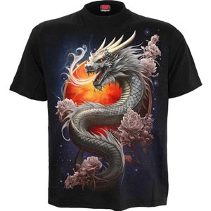 Spiral Sun Dragon Heren T-shirt - zwart - M