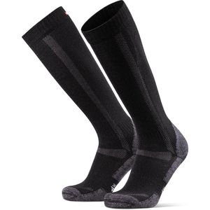 DANISH ENDURANCE Wandelsokken met Merino Wol - Kniehoogte - voor Dames & Heren - 1 Paar - Zwart - Maat 43-47