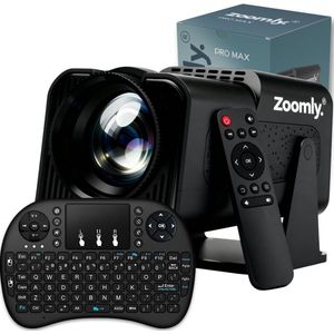 Zoomly Pro MAX Beamer - 1080P - 4K Ondersteuning - WiFi 6 - Bluetooth 5.2 - 9000 Lumen
