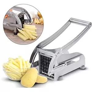 Elektrische Frietsnijder,Frietsnijder Roestvrij Staal Met 7mm,10mm,14mm,Groentesnijder, Professionele Aardappelsnijder,Gebruik Voor Aardappelen,Wortelen,Appels,10mm
