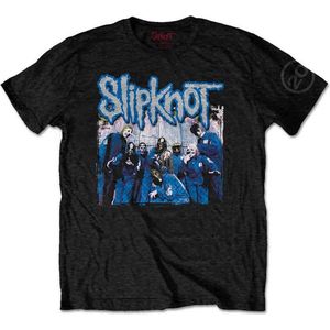 Slipknot - 20th Anniversary Tattered & Torn Heren T-shirt - S - Zwart