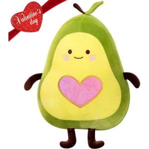 Valentijnsdag Cadeau Knuffel 35 cm - Valentijn cadeautje voor Haar - Liefde Love Avocado - Valentijnsdag Cadeautjes Man Vrouw - Squishy Kawaii - Ik hou van jou - I Love You - Kadootjes