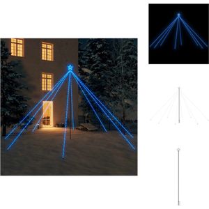 vidaXL Kerstboomverlichting - Watervalontwerp - 800 LEDs - Waterbestendig - Blauw - 5m hoog - Decoratieve kerstboom