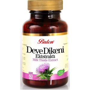 Balen Mariadistel Extract (Deve Dikeni) Capsule - Mariadistelcapsule voedingssupplement 375 mg 60 capsules - Detoxen, je lever ontgiften en je spijsvertering ondersteunen? Ontdek mariadistel