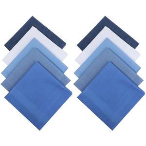 10 Stuks Stoffen Zakdoeken Voor Heren - 40 × 40 cm Herbruikbare Katoenen Herenzakdoeken - Zachte Pochet - Cadeaus Voor Heren