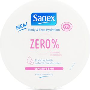 Sanex Zero% - Natuurlijke Huidverzorging Crème - Lichaam & Gezicht - Hydrateert - Gevoelige Huid - 250 ml