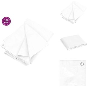 vidaXL Dekzeil - Dekzeilen - Tarp - Grondzeil - Dekzeil 180 g/m² 4x4 m HDPE wit