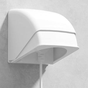 Zelfklevende Waterdichte Stekkerafdekking voor Buiten - Beschermer voor Balkons, Douches, Buitenstopcontacten (Wit)