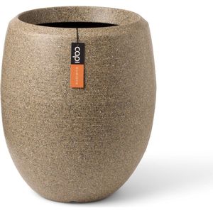 Capi Europe - Vaas elegant deluxe Granite - 85x100 - Warm taupe - Bloempot Voor binnen en buiten - Beschikbaar in XL formaten - Breukbestendig - 100% Recyclebaar - Levenslang garantie - NWTS8073