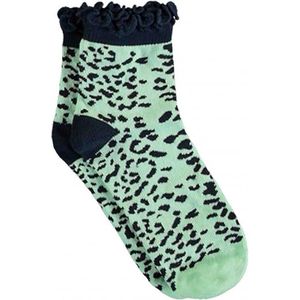 NONO Meisjes accessoires NONO Rosie normal sock with ruffled edge mint 104/116