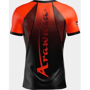 T-shirt Arawaza | Dry-Fit | Zwart / Oranje (Maat: XXL)