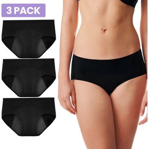 Menstruatie Slip - Zwart - Shapetape High Waist - 4 Laags - 3 Pack - Dames Ondergoed