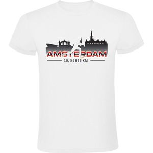 Amsterdam hardlopen Heren T-shirt - 10 km - marathon - tien kilometer - shirt