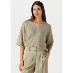 Dante 6 - Talya - Gebreide Trui - Groen - V-hals - Halflange Mouwen