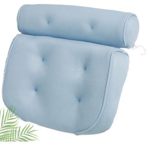 Bovista Badkussens Voor In Bad - Badkussen - Hoofdsteun Bad - Nekkussen Bad - Antislip - Spa Kussen - Jacuzzi Accessoires - Blauw