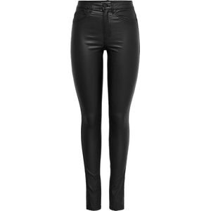 ONLY Coated High Waist Skinny Broek ONLROYAL Zwart