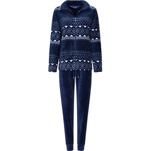 Rebelle - Dames Huispak Chrissy - Blauw - Fleece - Maat 48