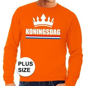 Oranje Koningsdag grote maten sweatshirt heren - Oranje Koningsdag/ Holland supporter kleding XXXL