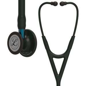 Littmann Cardiology IV Stethoscoop, borststuk met zwarte afwerking, zwarte slang, blauwe steel en zwarte headset, 6201