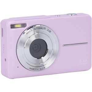 44MP Digitale Camera 25 Inch IPS-scherm 16x Zoom Autofocus Anti Shake Compacte Zakcamera voor Fotografie Reizen Vloggen (PURPLE)
