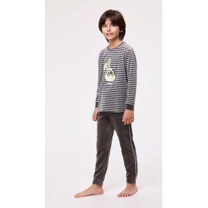 Woody pyjama - haas - streep - 232-10-PLC-V-924 - maat 152