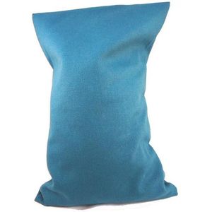 Ecologisch Kersenpitkussen 30 x 20 cm (Blauw), voor soepele spieren en ontspanning - Azuurblauw - wasbaar hoesje